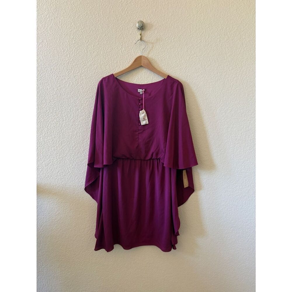 Cremieux NWT Womens Stela Batwing Party Dress 12 Muscadine Midnight In Paris